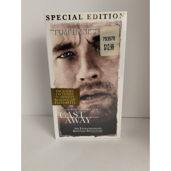 Cast Away (VHS, 2001, Special Edition) Tom Hanks - New Sealed - Picture 2 of 4